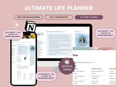 the ultimate guide to creating an ultimate life planner for your personal organization, including workbook and notebook