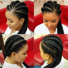 Big Cornrows, New Natural Hairstyles, Ghana Braids, African Hair Braiding Styles, Afrikaanse Mode