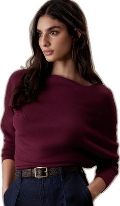 Deep Burgundy, Off Shoulder Sweater, Shoulder Sweater, Dressed Down, Boat Neck, New Product, Banana Republic, Timeless Fashion, Off The Shoulder