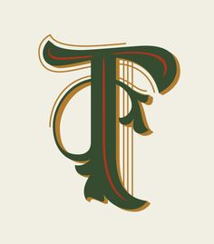 the letter f is made up of letters with different colors and font patterns on it