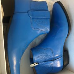 Anine Bing Booties Worn Once. Cobalt Blue. Very Beautiful Leather Shoe. Anine Bing, Cobalt Blue, Cobalt, Leather Shoes, Bootie Boots, Ankle Boots, Women Shoes, Boots, Blue