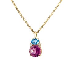 14K Solid Gold Necklace/ Genuine Round Pink Tourmaline  Necklace/ Minimalist Necklace/ Oval Blue Topaz and Diamond Necklace/ Push Present  ≫ Features * Items Code: SGN01156_47686 * Metal: Solid 14K Yellow Gold with stamped * 10K & 18K also available - Additional fees may apply) * More options in gold color: Rose, yellow, White gold * Diamonds weight: 0.01 ct. * Diamond Color: G-H * Diamond Clarity: SI * Diamond Cut: Brilliant Cut * Pink Tourmaline Weight: 0.76 ct. * Blue Topaz Weight: 0.17 ct. * Oval Blue Multi-stone Necklaces, Blue Oval Multi-stone Necklaces, Blue Multi-stone Oval Necklaces, Pink Tourmaline Necklace, Push Present, Solid Gold Necklace, Tourmaline Necklace, Necklace Minimalist, Rose Yellow