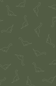 an image of dinosaurs in the dark green wallpapers with white outline on them