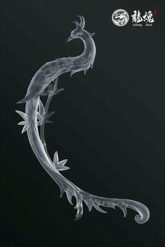 a glass sculpture of a lizard on a black background with the words'dragon'written below it