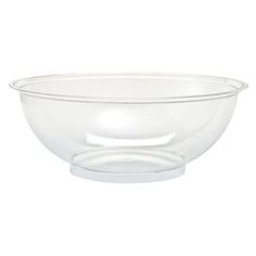 a clear bowl on a white background