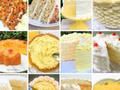 many different types of cakes are shown here