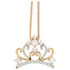 Rose Gold Diamond Jewelry With Crown Design, Diamond Pendant Set, High Jewellery, Girly Jewelry, Diamond Pendant Necklace, Exquisite Jewelry, High Jewelry, Macau, Pendant Set