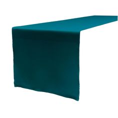 a green table runner on a white background