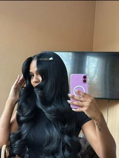 Voluminous Curls, Voluminous Hair, Baddie Hairstyles, Aesthetic Hair, Black Women Hairstyles, Hair Inspo, Cute Hairstyles, Hair And Nails