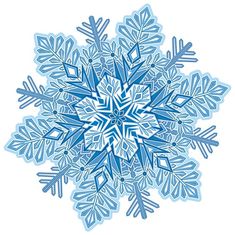 a blue snowflake on a white background