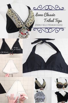 Ats Costume Belly Dance, Ats Belly Dance, Bra Top Pattern