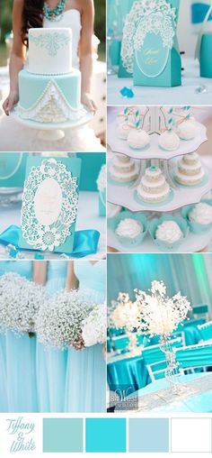 blue and white wedding color scheme