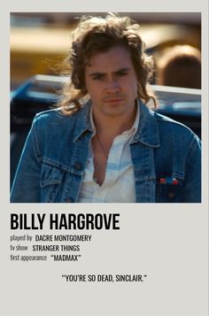 the poster for billy hargrowe