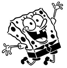 spongebob running coloring page free printable pages for kids to color and paint