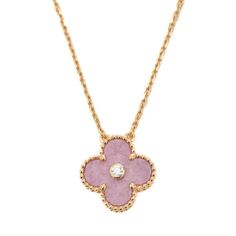 This is part of Chairish’s Fine Jewelry assortment.  VAN CLEEF & ARPELS Alhambra Necklace 1P Diamond Rhodonite K18RG   General     Brand :  Van Cleef & Arpels     Design     Necklace Type :  Necklace     Pendant Type :  Pendant     Gender :  Women     Material :  Rose gold (18K)     Color :  Rose gold     Size     Neck Circumference :  37 cm - 41 cm / 14.56'' - 16.14''     Pendant Size :  14mm / 0.55''    Included Items     Accessories :  None     Accessories Notice :  Before purchasing, please refer to the images of the accessories included with the item.     Condition     Condition :  Used (very good)     Ranking :  Rank A Used - A few traces of usage, some scratches / dirt can be seen but overall in very good condition     Seller Ranking :  Rank A     Overall Scratches :  Slight     Ove Van Cleef, Van Cleef Arpels, Shop Necklaces, Van, Fine Jewelry, Rose Gold, Pendant Necklace, Pendant, Gold