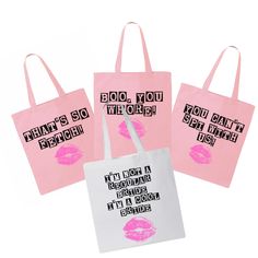 three pink shopping bags with the words, do you know what's in them?