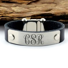 "Personalized Monogram Bracelet, Monogram Jewelry, Initial Bracelet, Monogrammed Bracelet, Personalized Gift, Leather Bracelet, Mens Bracelet → Perfect anniversary gifts, valentines day gift, christmas gift, personalized, birthday presents or a wedding gifts! → We can also personalize your message, logo, initial, date, name and create the custom bracelet gift for your request. Personalized Leather Bracelet This Personalized Leather Bracelet is done by the processing of printing. This is not engr Message Logo, Handwriting Bracelet, Signature Bracelet, Monogram Bracelet, Handwriting Jewelry, Personalized Leather Bracelet, Bracelet Initial, Custom Bracelet, Small Bracelets