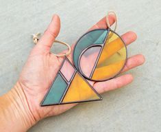 Diy Stained Glass Window, Tiffany Glass Art, Stain Glass Window Art, Stained Glass Mirror, Stained Glass Gifts, Modern Stained Glass, Glass Magnets, Glass Window Art, Stained Glass Ornaments