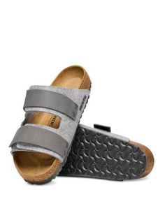 Birkenstock Men's Uji Slip On Sandals Birkenstock Men, Slip On Sandals, Gray Leather, Mens Sandals, Grey Leather, Slip On Sandal, Birkenstock, Pick Up, In Store