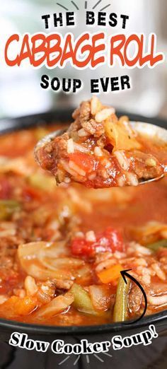 the best cabbage roll soup ever slow cooker soup is so easy to make and delicious