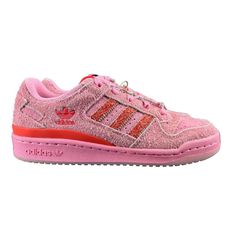 Adidas Forum Low Cl The Grinch Bliss Pink Bright Red Shoes Women's Size 7 New With Box. Adidas Custom Sneakers With Red Sole And Lace-up, Casual Pink Sneakers With Red Sole, Pink Custom Sneakers With Red Sole, Pink Synthetic Skate Shoes With Boost Midsole, Pink Sneakers With Speckled Midsole, Pink Synthetic Sneakers With Speckled Midsole, Red Textile Sneakers With Round Toe, Red Flat Sneakers With Rubber Sole, Trendy Red Round Toe Skate Shoes