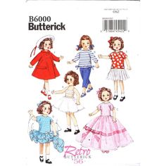 children's dress and top sewing pattern for dolls