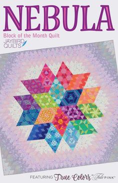 the book cover shows a colorful star quilt