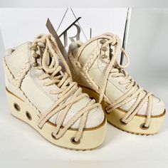 These Funky Burning Man Style Sneakers Have A Textured Sole With Laces Running Through Decorative Holes And A Rope Design On The Sides. Brand New Never Worn Discontinued Shaman Shoes, Burning Man Style, Yru Shoes, Burning Man Fashion, Festival Shoes, Shoes Size 6, Man Style, Rope Design, Style Sneakers