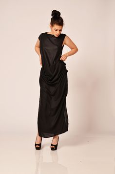 Women Black Dress, Maxi Dress Women, Plus Size Clothing ♛ All of Rosche's pieces are created with the sole purpose that YOU feel beautiful! Enjoy unique details in combination with high-quality materials every day and make an statement every place you go! ♛ Perfect for every occasion! ♛ Sizes: XS-4XL ♛ Materials & Care: Chiffon ♛ Delivery: ✈ Ready to ship in 3-5 business days. Priority shipping is used for all our packages: STANDART shipping estimated time for delivery: * Shipping to USA &am Formal Black Silk Chiffon Maxi Dress, Black Silk Chiffon Maxi Evening Dress, Chiffon Draped Maxi Dress For Evening, Black Pre-draped Evening Dress For Wedding, Evening Draped Chiffon Maxi Dress, Pre-draped Black Maxi Dress For Wedding, Chic Black Silk Chiffon Maxi Dress, Black Sheer Silk Maxi Dress, Black Silk Chiffon Evening Dress For Formal Occasions