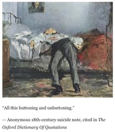 an image of a man in bed with the caption'all this buttoning and unbuttoning '