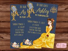 beauty and the beast birthday party printables