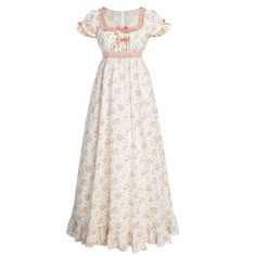 PRICES MAY VARY. Authentic Regency Era Look: It is a floor-length white regency dress patterned with pink floral design. The women's regency costume features spoon neck with ruffle trim, empire waist with sewn-in matching pink sash, short puffy sleeve with two layer of lace trim. Cute pink bow on front and sleeve which create a lovely romantic look. Package Included: A floral regency dresses. It is made of cotton, soft and comfortable. Dry clean or gently hand wash, lay flat to dry. Style: Regen Briar Rose Dress Pattern, Enola Holmes Corset Dress Teens, Brigdeton Dresses, Enchanted Giselle Curtain Dress, Queenie Goldstein Dress, Helen All Creatures Great And Small Dress, Calamity Jane Dress, Bridgeington Dress, Pride And Prejudice Dress Patterns