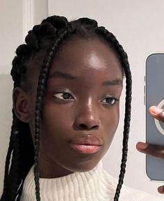 Asymmetrical Eyebrows, Black Girlhood, Blk Women, Ethereal Essence, Arched Eyebrows, Skin And Hair Care, Creative Hair, Box Braids Styling, Braided Hairstyles For Black Women