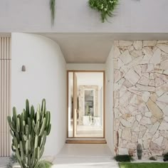 entrance Modern Spanish Style Homes, Modern Spanish Style, Mum Life, Bungalow Exterior, Spanish Style Homes, Stone Cladding, Modern Beach House, House Landscape, Anne Marie