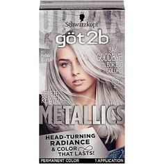 Gt2b Selfie-Ready With Metallics Urban Greys Head-Turning Radiance That Lasts! M71 Metallic Silver Permanent Hair Color Brand New In Box - Unopened Bundle More For A Discount! Includes: 1 Tube Color Cream 1 Applicator Bottle With Developer Lotion 1 Sachet Color After Treatment 1 Pair Of Gloves 1 Instructions Leaflet Say Goodbye To Boring Colors! All Eyes Are On You With Schwarzkopf Got2b Metallics Permanent Color. Boost Your Hair Color With Trendy Metallic Shades. Schwarzkopf Got2b Metallic Hair Metallic Silver Hair, Got2b Metallics, Metallic Hair Color, Ash Gray Hair Color, Ash Grey Hair, Silver Hair Dye, Schwarzkopf Hair Color, Schwarzkopf Got2b, Grey Hair Dye