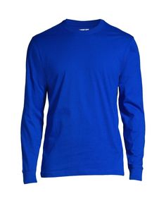 in stock How To Buy Land, Lands End, Cobalt, Long Sleeve Tshirt, Pick Up, In Store, Buy Online, Mens Shirts, Free Shipping