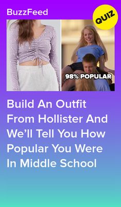 an advertisement with the words build an outfit from hollister and we'll tell you