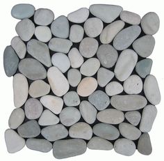 a pile of white and grey rocks sitting on top of each other