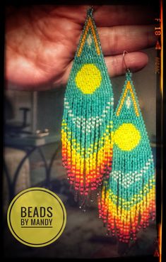 the beaded earrings are designed to look like beads