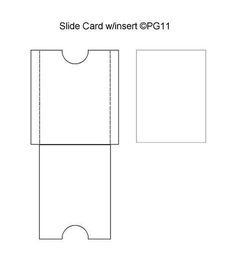 a blank card is shown in the shape of a box with one side cut out