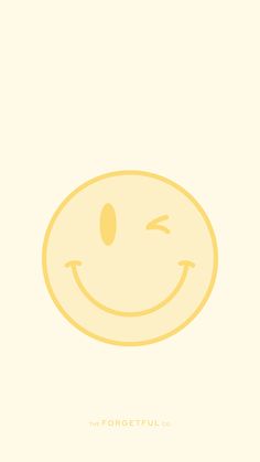 a yellow smiley face on a white background with the words forgetful written below it