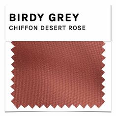 birdy grey chiffon desert rose fabric swatches, available in various colors