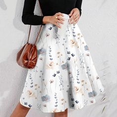 Season:Summer,Spring; Fabric:Polyester; Dress Length:Knee-length; Gender:Women's; Style:Fashion,Casual; Occasion:Daily,Street; Fit Type:Regular Fit; Waistline:High Waist; Pattern:Floral; Design:Print; Pants Type:Swing,A Line,Skirt; Front page:FF; Listing Date:01/04/2024; Production mode:Self-produce; Length:; Waist: Summer Prints Fashion, High Waist Skirts, Skirt A Line, Mens Outdoor Jackets, Denim Shirt Men, Basic Hoodie, Linen Shirt Dress, Spring Fabric, Print Pants