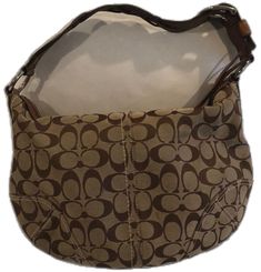 Casual Beige Coach Shoulder Bag, Coach Brown Hobo Bag For Everyday, Everyday Brown Coach Hobo Bag, Brown Coach Hobo Bag For Daily Use, Coach Brown Hobo Bag For Daily Use, Coach Brown Hobo Bag With Adjustable Strap, Coach Brown Hobo Shoulder Bag, Brown Coach Hobo Bag For On-the-go, Coach Hobo Shoulder Bag With Gold-tone Hardware