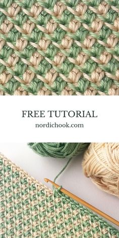 yarn and knitting needles with the text free crochet pattern on top of it