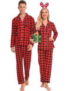 PRICES MAY VARY. SOFTNESS & WARM: Our Christmas Couples matching pajama sets are made of ULTRA-SOFT MODAL FABRIC, smooth and skin-friendly, enjoy the happiness, and warm with your Couples during the cold weather (TIPS: Each Set of These Matching PJs is Sold Separately, Please Look Out for “Men” and “Women”) FUN FESTIVE DESIGN: Christmas may very well be the only day of the year when you can get your Couples to wear matching pajama sets, we provide many interesting patterns for choice BUTTON-DOWN Couples Christmas Pajamas, Couples Xmas, Matching Pajama Sets, Matching Couple Pajamas, Xmas Couple, Christmas Couples, Xmas Pjs, Womens Christmas Pajamas, Couples Christmas