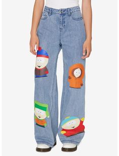 South Park Jacket, South Park Pajama Pants, South Park Sweater, Spongebob Pajama Pants, Pokemon Pajama Pants, South Park Characters, Funky Outfits, Hoodie Girl, Wide Leg Denim