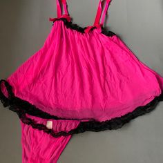 Never Worn New Without Tags Hot Pink Mesh With Black Satin Lining And Bows Size Med Harley Quinn Costume, Babydoll Lingerie, Harley Quinn, Black Satin, Victoria Secret, Women's Intimates, Baby Dolls, Hot Pink, Victoria's Secret