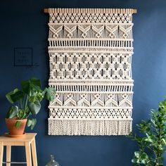 Vivian Large Macrame Wall Hanging - MAIA HOMES Extra Large Macrame Wall Hanging, Art Macramé, Macrame Wall Hanger, Macrame Backdrop, Macrame Tapestry, Macrame Wall Hanging Diy, Macrame Wall Hanging Patterns, Macrame Curtain, Woven Wall Art