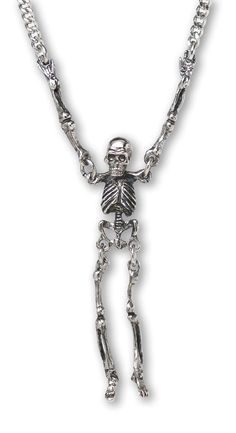 PRICES MAY VARY. Skeleton has arms and legs that move in any direction Made out of high grade pewter with an anti-tarnish finish Hand rubbed antiqued finish on frame to bring out details Pendant size is 3 inches long x 2 inches wide on 20 inch neck chain Hand crafted and MADE IN USA This beautifully fashioned twenty inch necklace and pendant is a unique piece. The pendant is cast in fine pewter and plated with an anti-tarnish silver finish. All of our necklaces are hand crafted and made in the U Gothic Skeleton, Pewter Pendant, Tarnished Silver, Neck Chain, Antique Finish, Move In, High Grade, Womens Jewelry Necklace, Skeleton